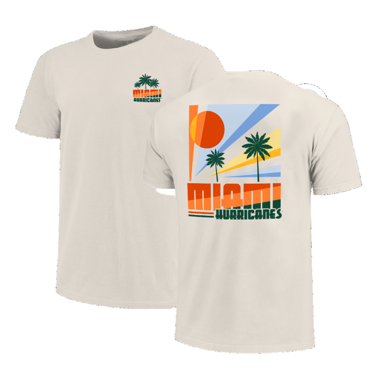 Miami Hurricanes Palms Bone Tshirt (Copy)