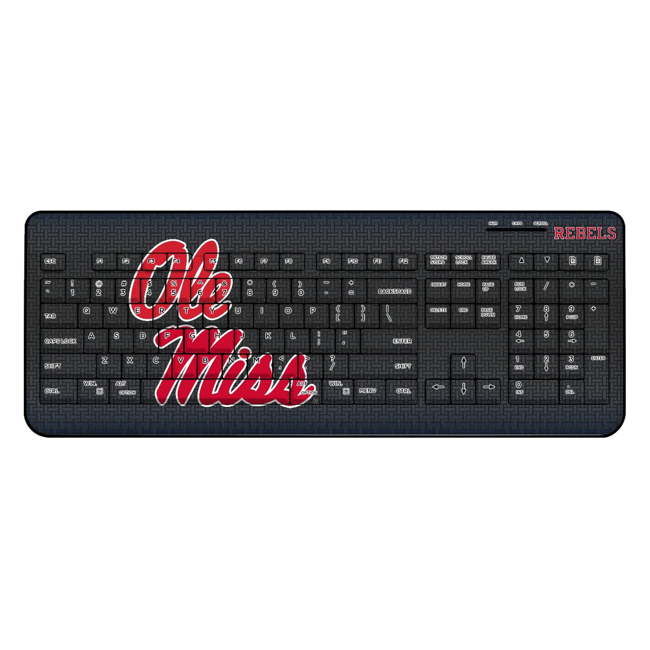 Mississippi Ole Miss Rebels Linen Wireless USB Keyboard-0