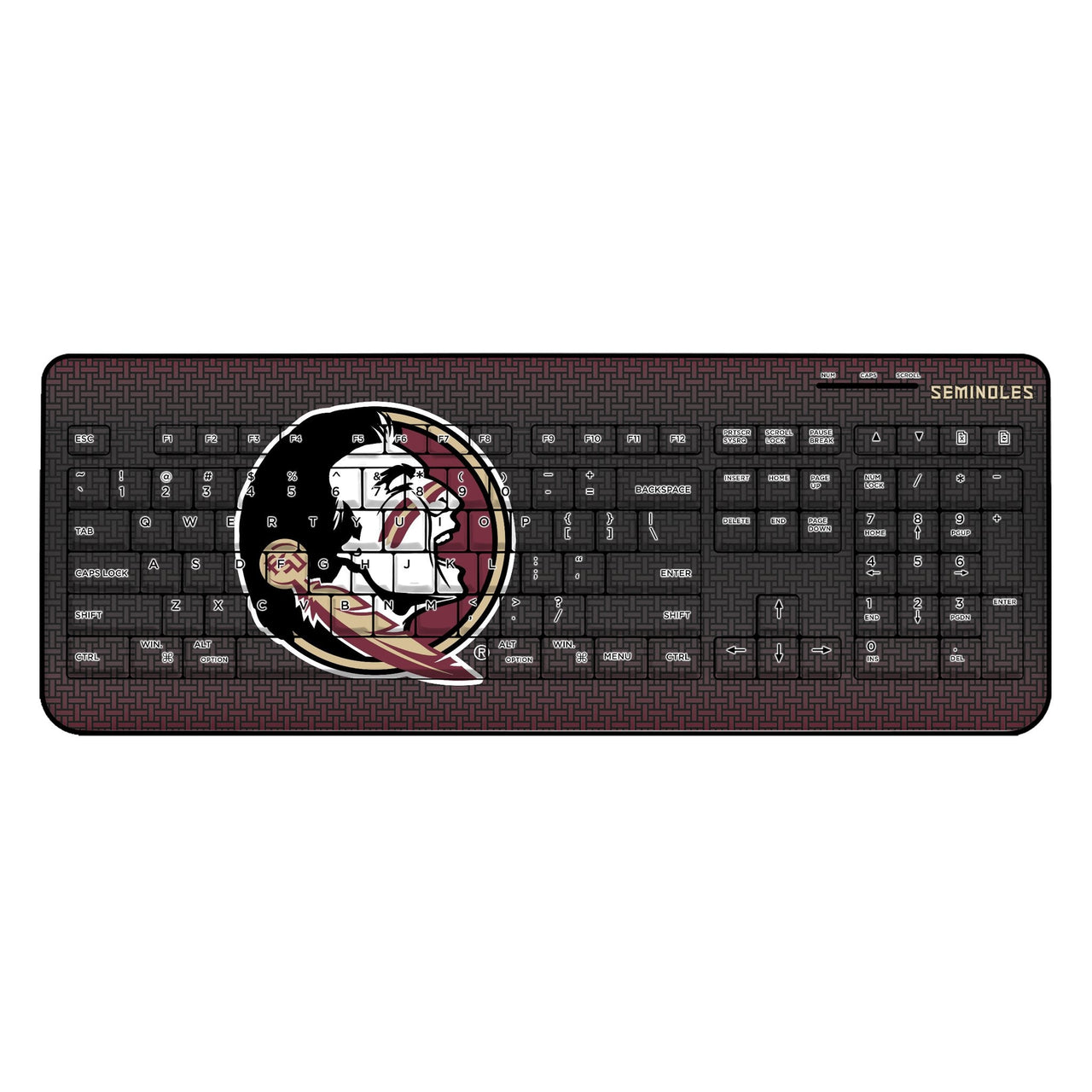 Florida State Seminoles Linen Wireless USB Keyboard-0