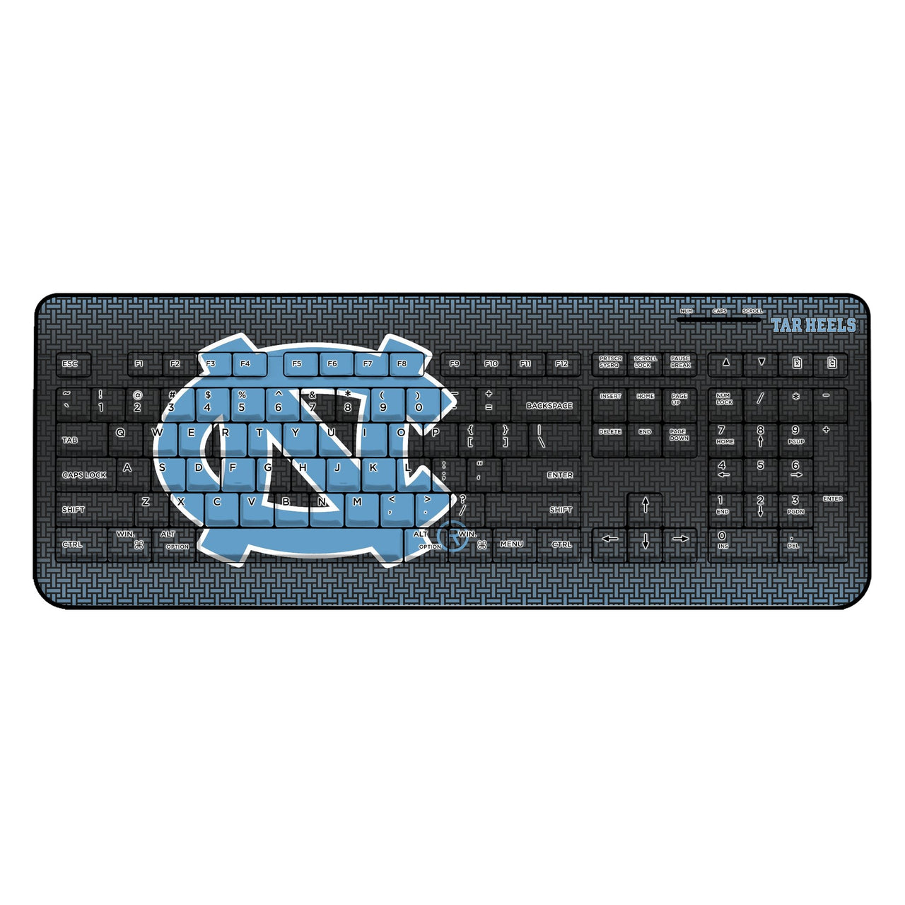 North Carolina Tar Heels Linen Wireless USB Keyboard-0