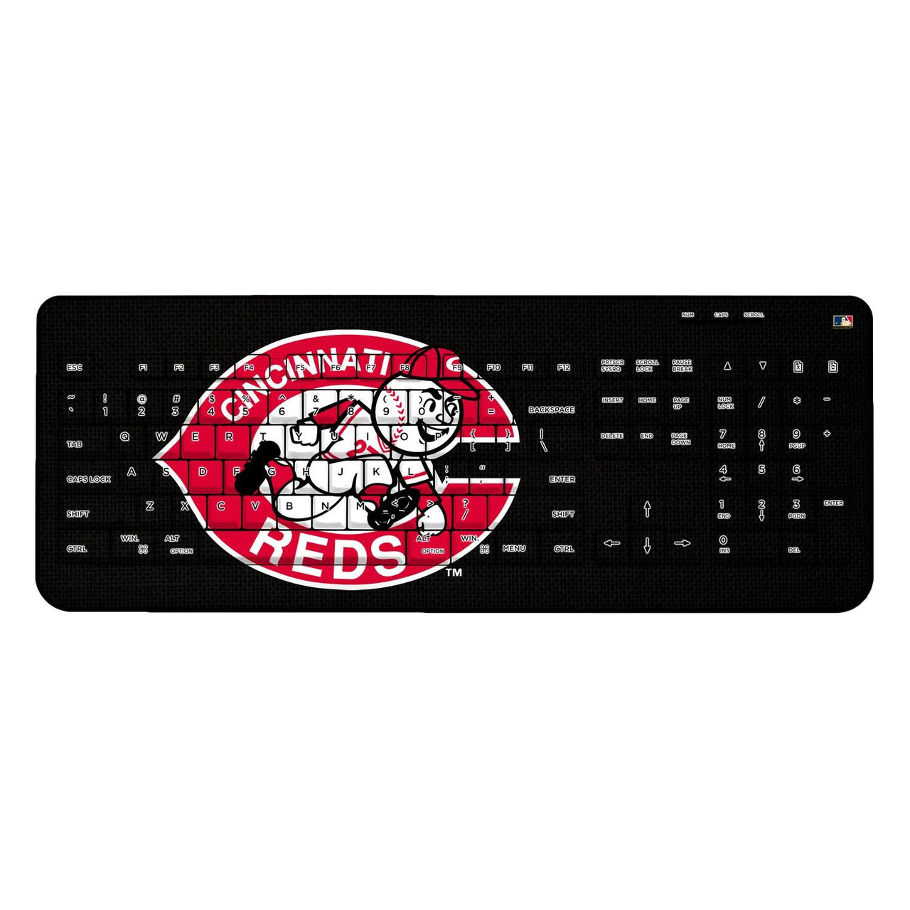 Cincinnati Reds 1974-1992 - Cooperstown Collection Solid Wireless USB Keyboard-0