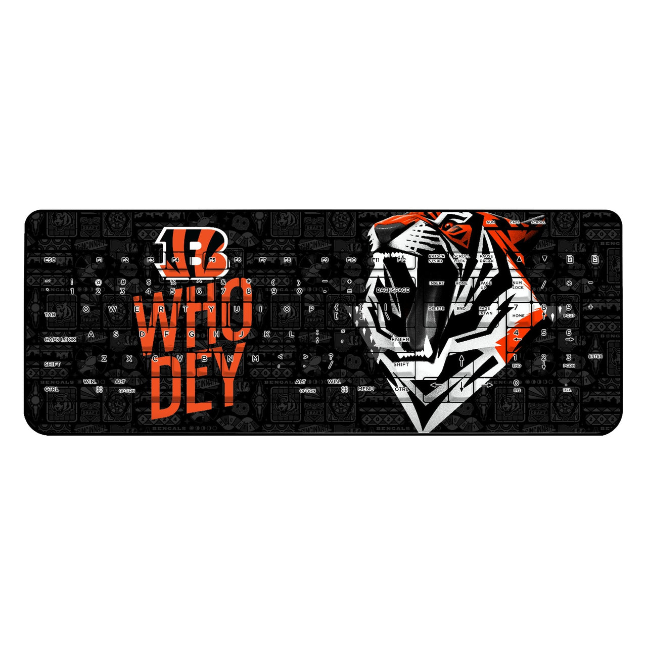 Cincinnati Bengals 2024 Illustrated Limited Edition Wireless USB Keyboard-0