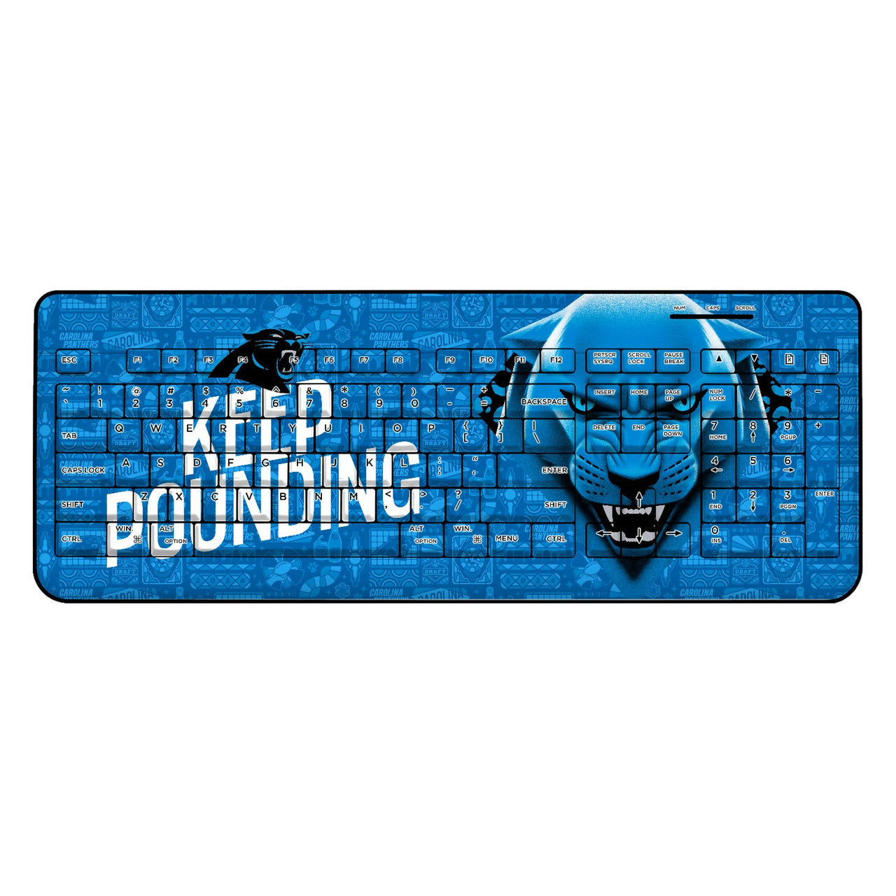 Carolina Panthers 2024 Illustrated Limited Edition Wireless USB Keyboard-0