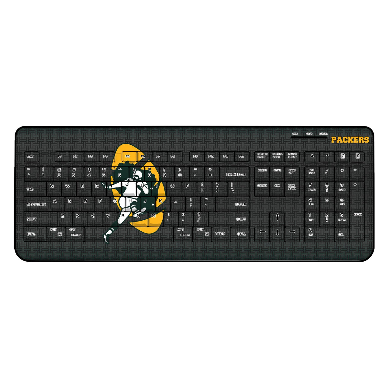 Green Bay Packers Historic Collection Linen Wireless USB Keyboard-0