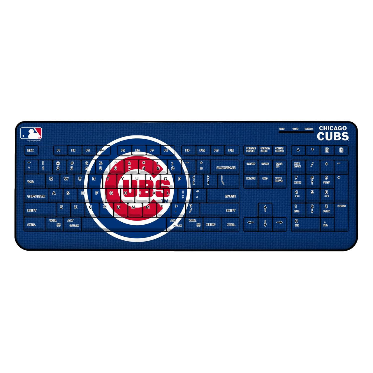 Chicago Cubs Solid Wireless USB Keyboard-0