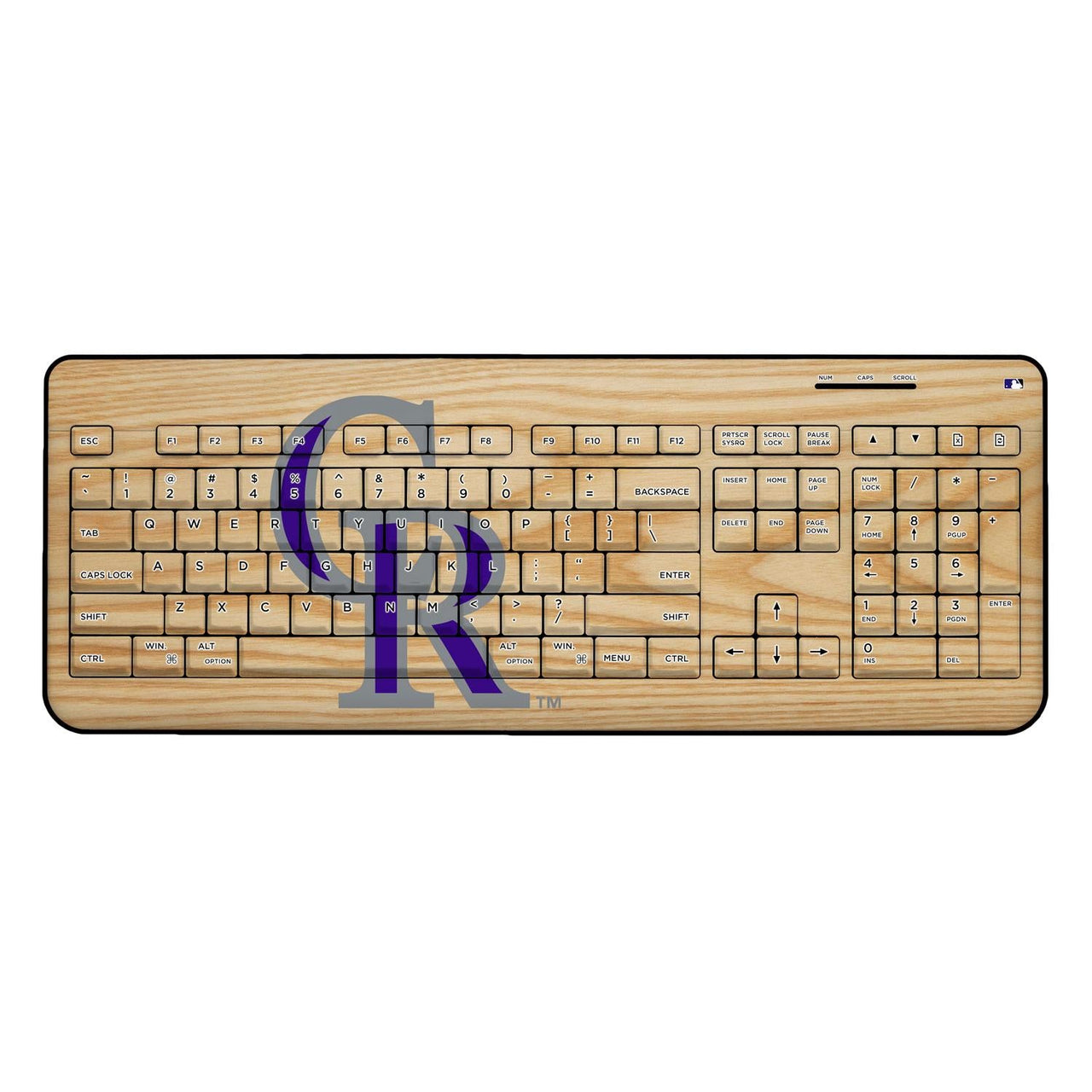 Colorado Rockies Baseball Bat Wireless USB Keyboard-0