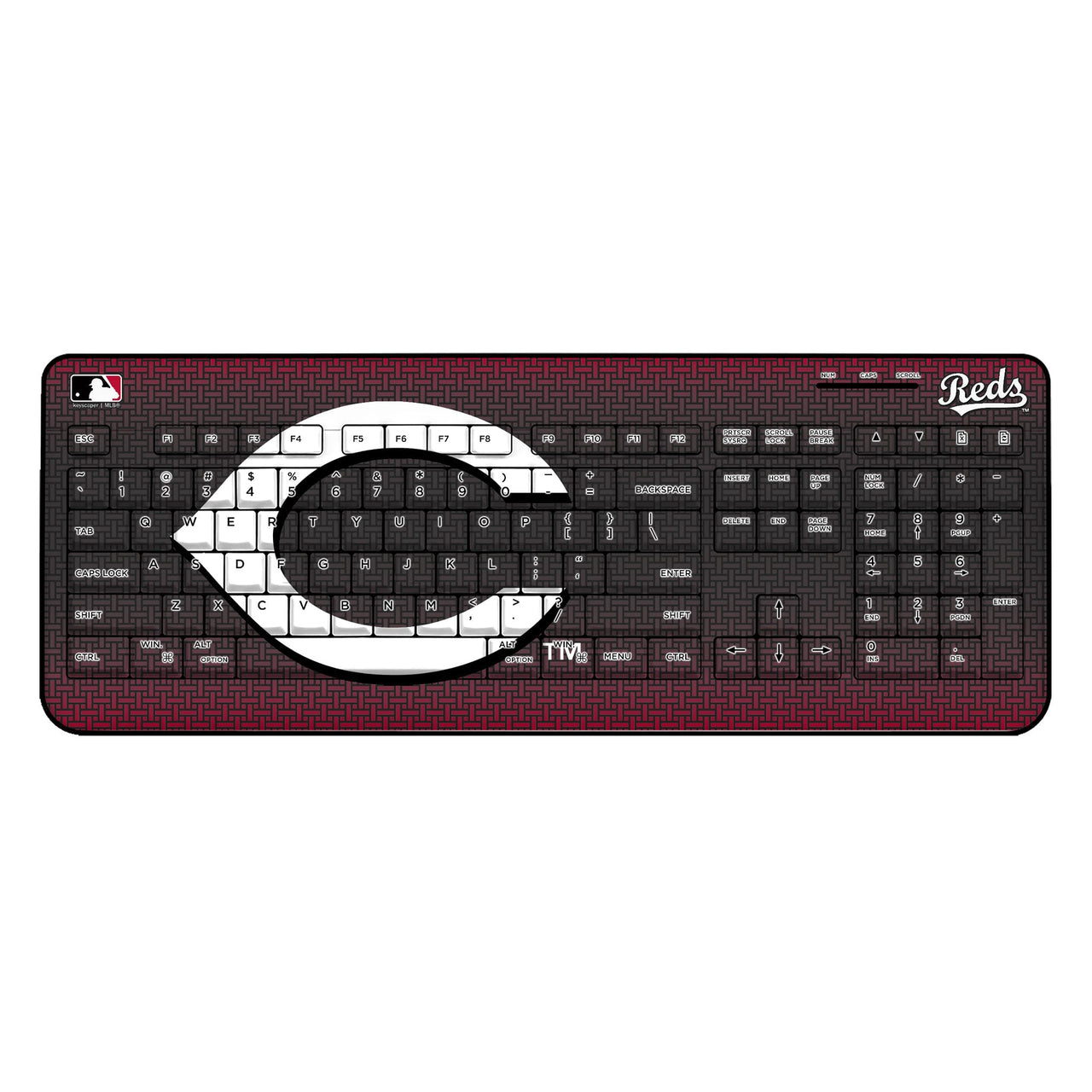 Cincinnati Reds Linen Wireless USB Keyboard-0