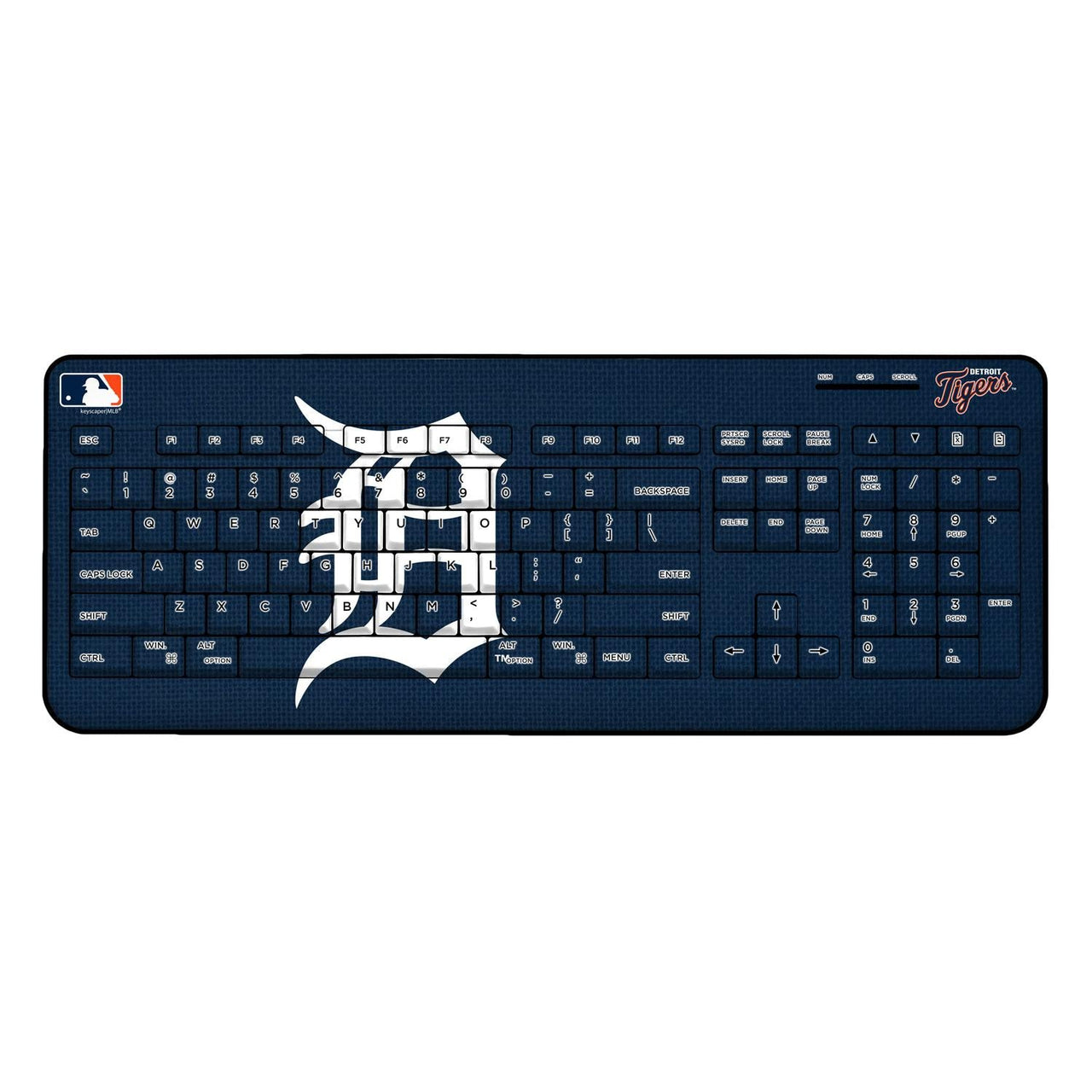 Detroit Tigers Solid Wireless USB Keyboard-0