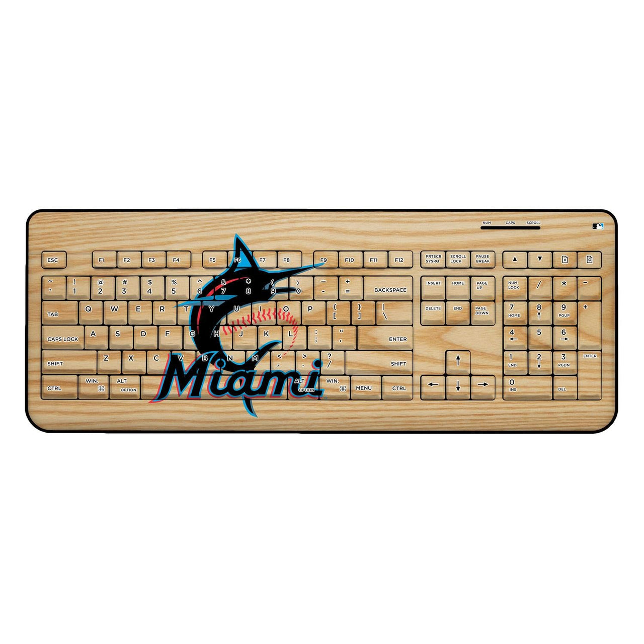 Miami Marlins Baseball Bat Wireless USB Keyboard-0