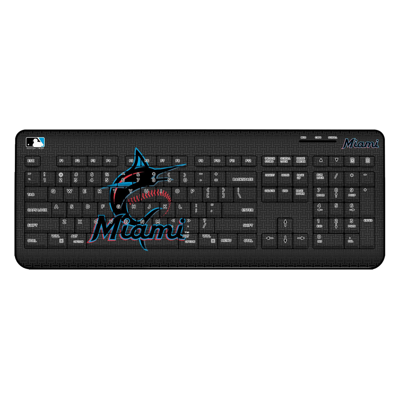 Miami Marlins Linen Wireless USB Keyboard-0