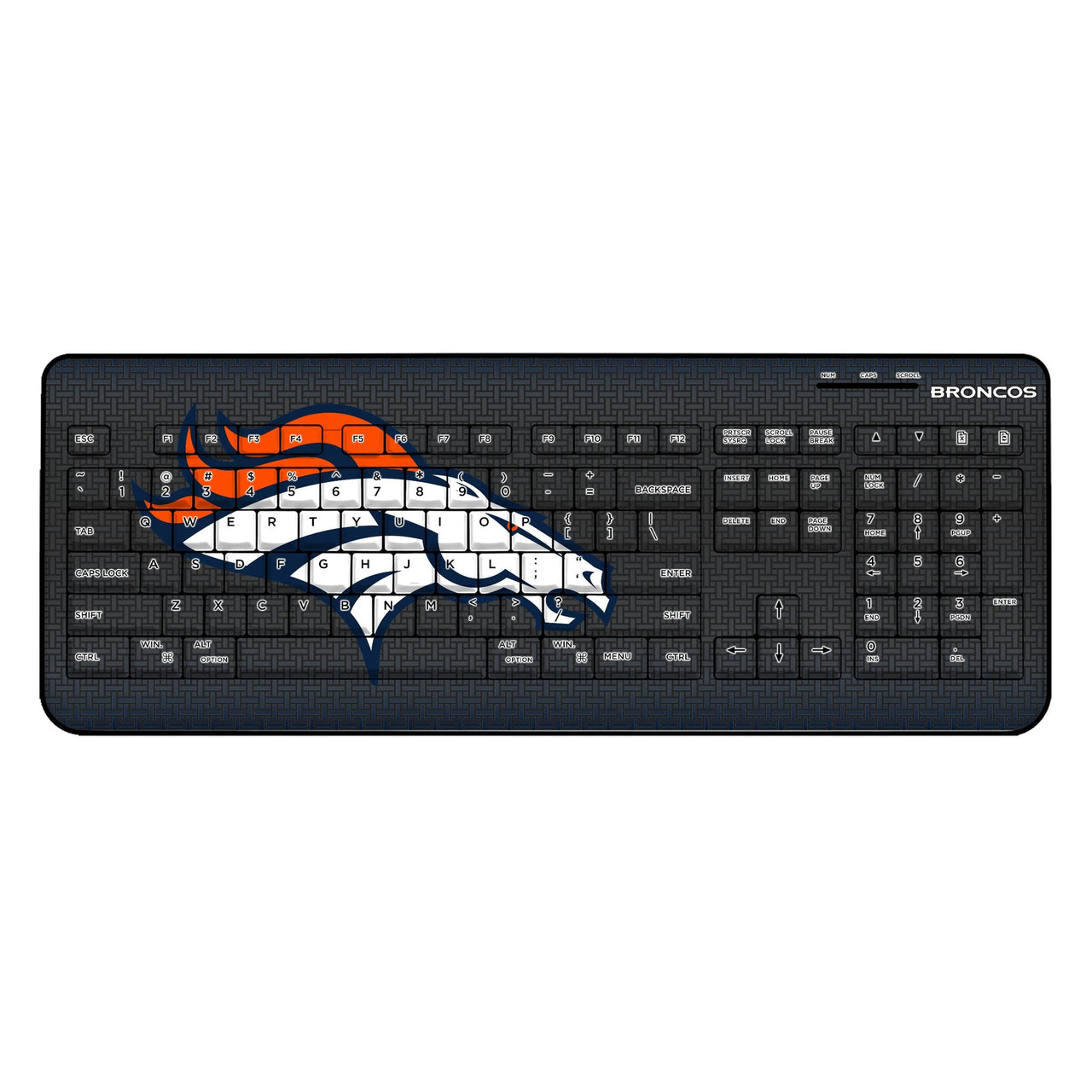 Denver Broncos Linen Wireless USB Keyboard-0