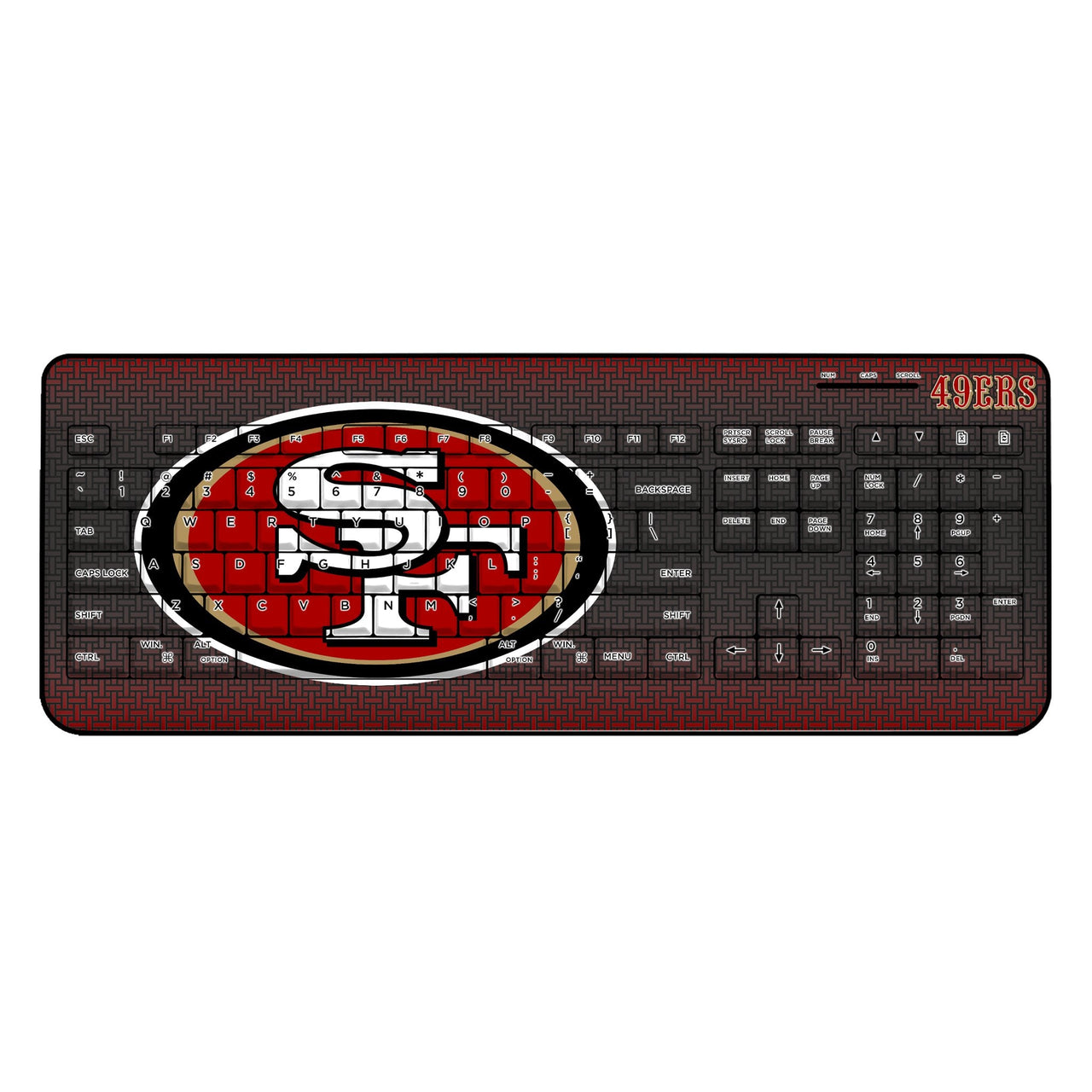 San Francisco 49ers Linen Wireless USB Keyboard-0