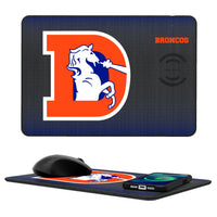 Thumbnail for Denver Broncos 1993-1996 Historic Collection Linen 15-Watt Wireless Charger and Mouse Pad-0