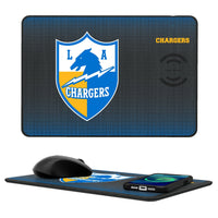 Thumbnail for Los Angeles Chargers Historic Collection Linen 15-Watt Wireless Charger and Mouse Pad-0