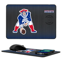 Thumbnail for New England Patriots Historic Collection Linen 15-Watt Wireless Charger and Mouse Pad-0