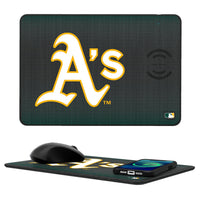 Thumbnail for Oakland Athletics Linen 15-Watt Wireless Charger and Mouse Pad-0