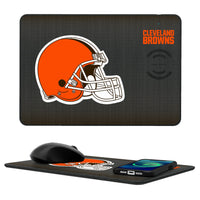 Thumbnail for Cleveland Browns Linen 15-Watt Wireless Charger and Mouse Pad-0