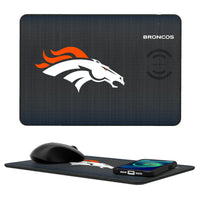 Thumbnail for Denver Broncos Linen 15-Watt Wireless Charger and Mouse Pad-0