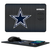 Thumbnail for Dallas Cowboys Linen 15-Watt Wireless Charger and Mouse Pad-0