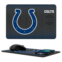 Thumbnail for Indianapolis Colts Linen 15-Watt Wireless Charger and Mouse Pad-0