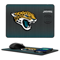 Thumbnail for Jacksonville Jaguars Linen 15-Watt Wireless Charger and Mouse Pad-0