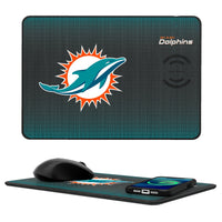 Thumbnail for Miami Dolphins Linen 15-Watt Wireless Charger and Mouse Pad-0