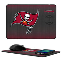 Thumbnail for Tampa Bay Buccaneers Linen 15-Watt Wireless Charger and Mouse Pad-0