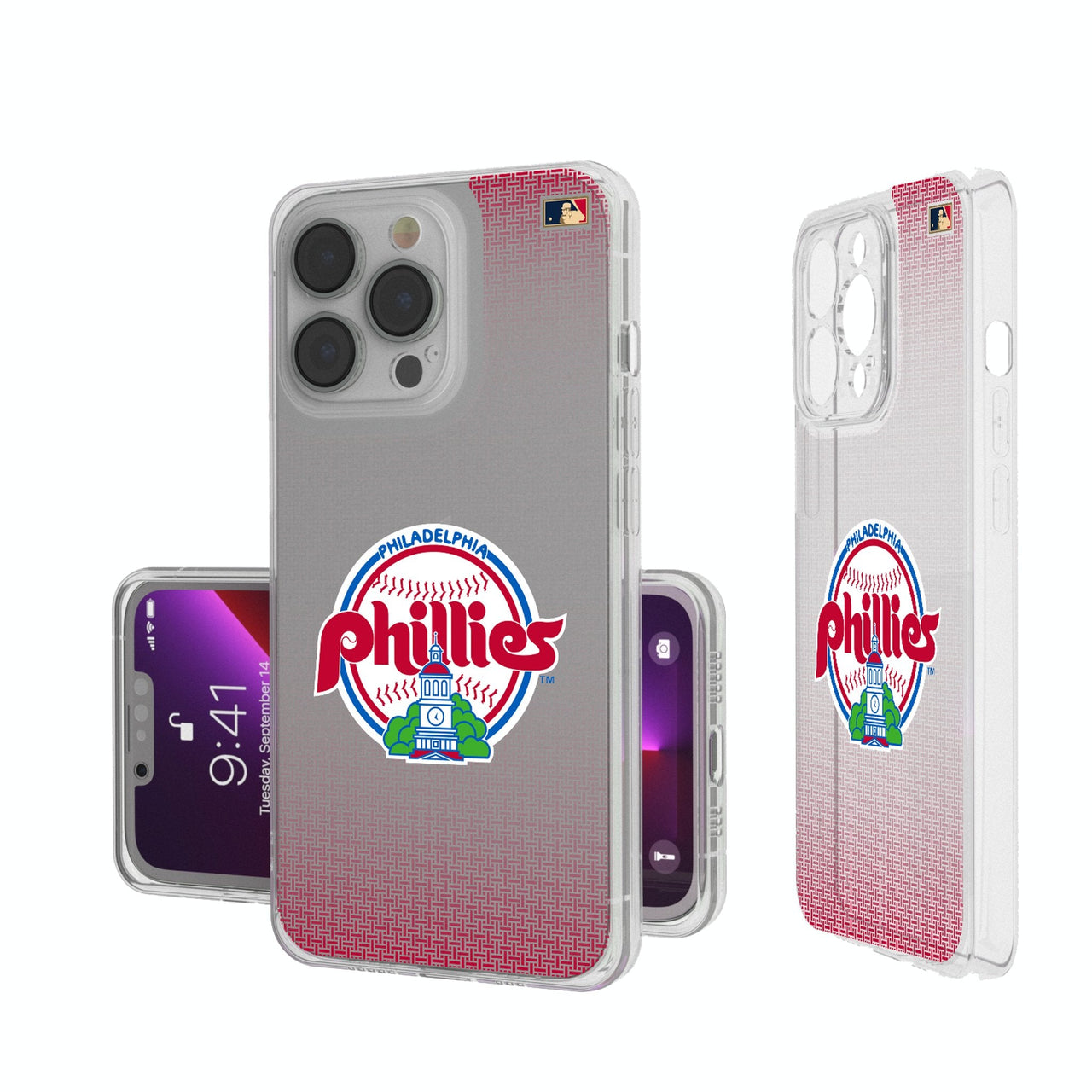 Philadelphia Phillies 1984-1991 - Cooperstown Collection Linen Clear Phone Case-0