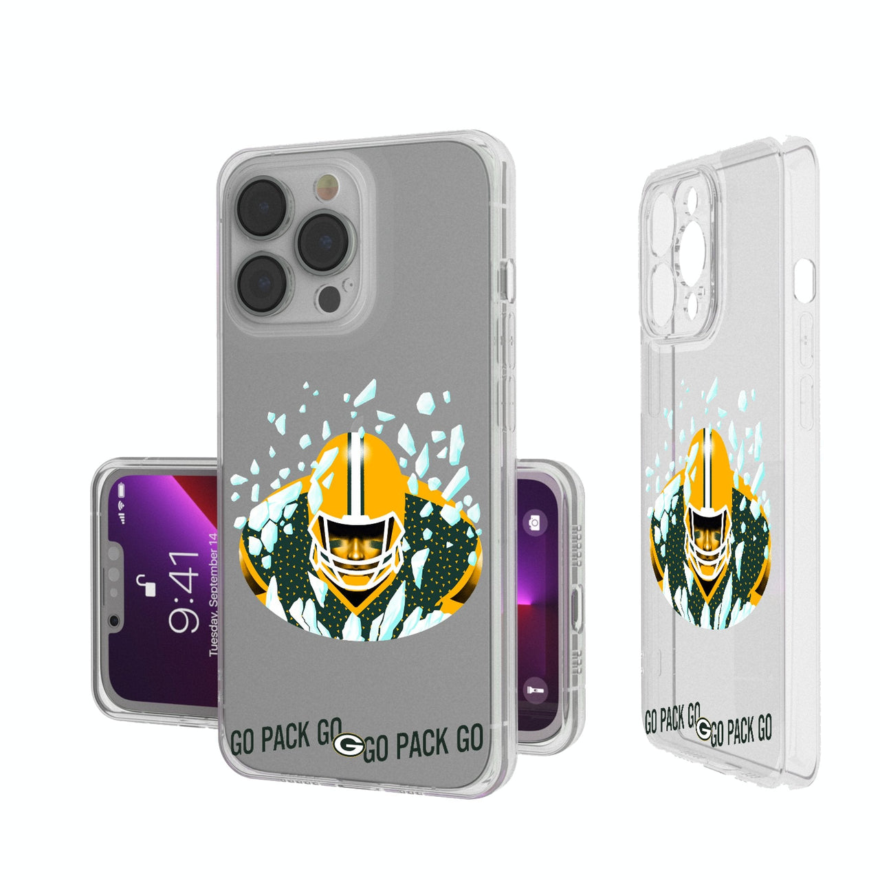 Green Bay Packers 2024 Illustrated Limited Edition Clear Phone Case-0