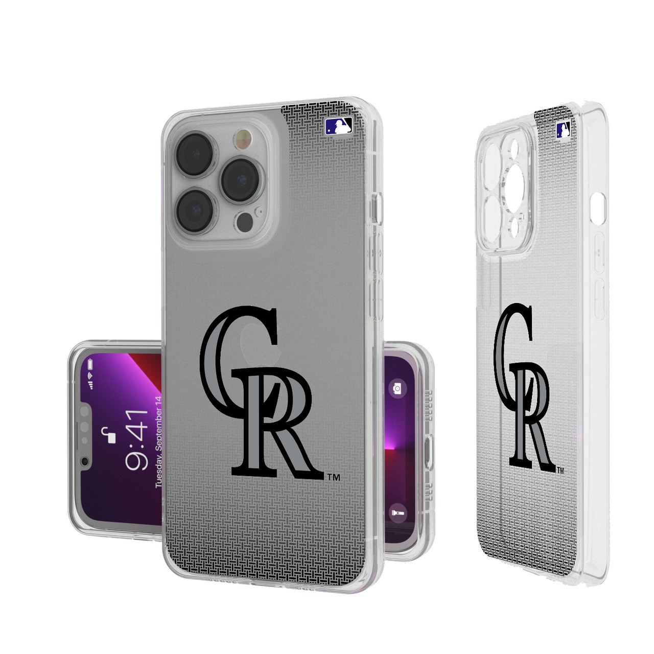 Colorado Rockies Linen Clear Phone Case-0