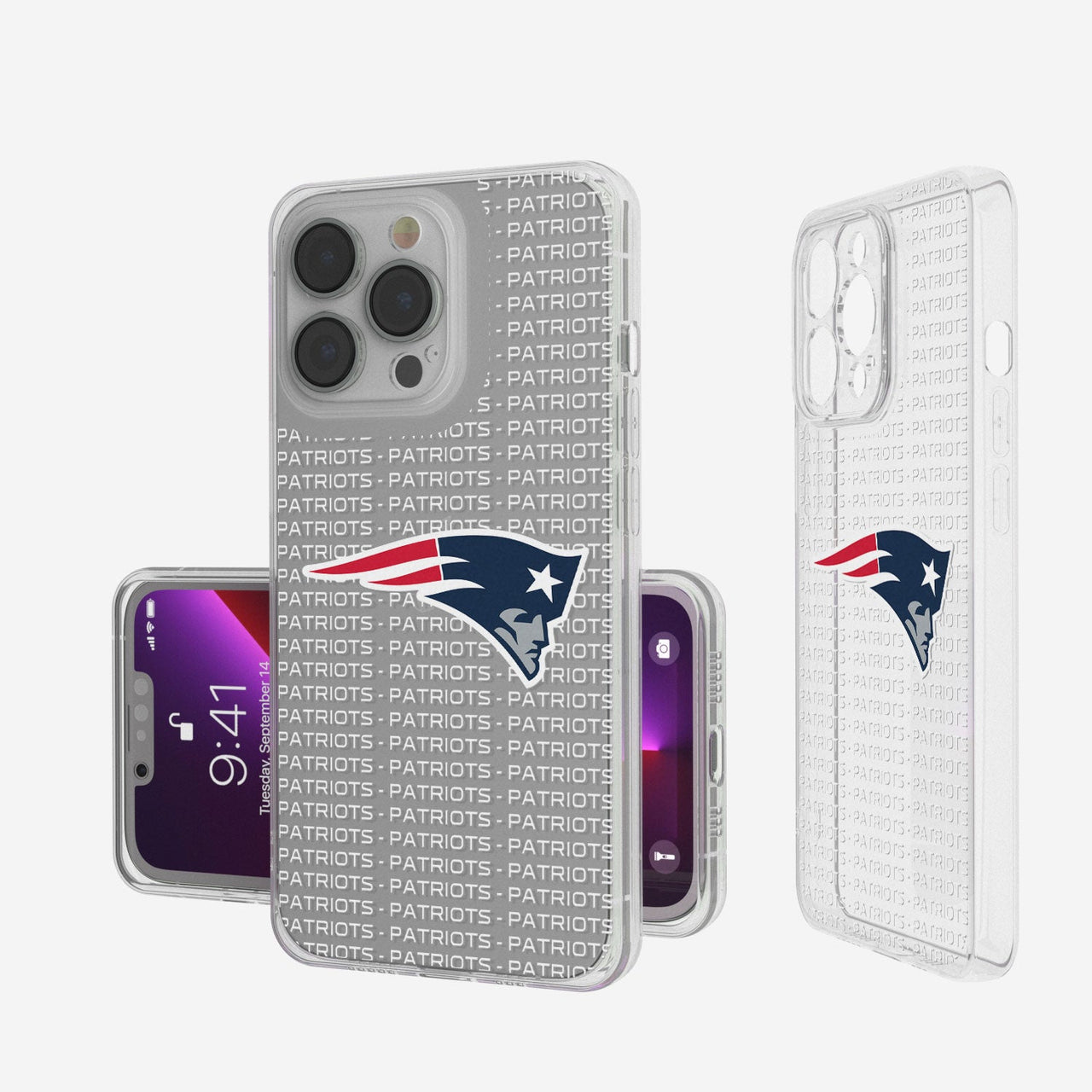 New England Patriots Blackletter Clear Case-0