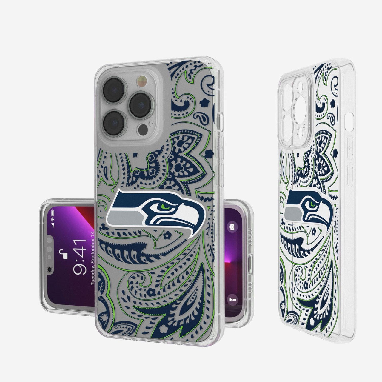 Seattle Seahawks Paisley Clear Case-0