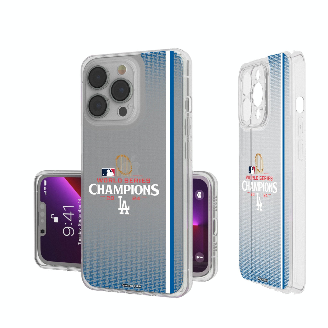 LA Dodgers 2024 MLB World Series Clear Phone Case-0