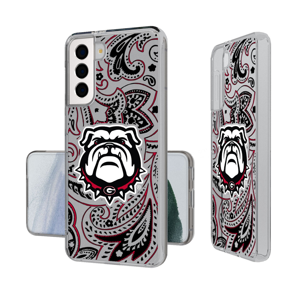 University of Georgia Bulldogs Uga Paisley Clear Phone Case-0