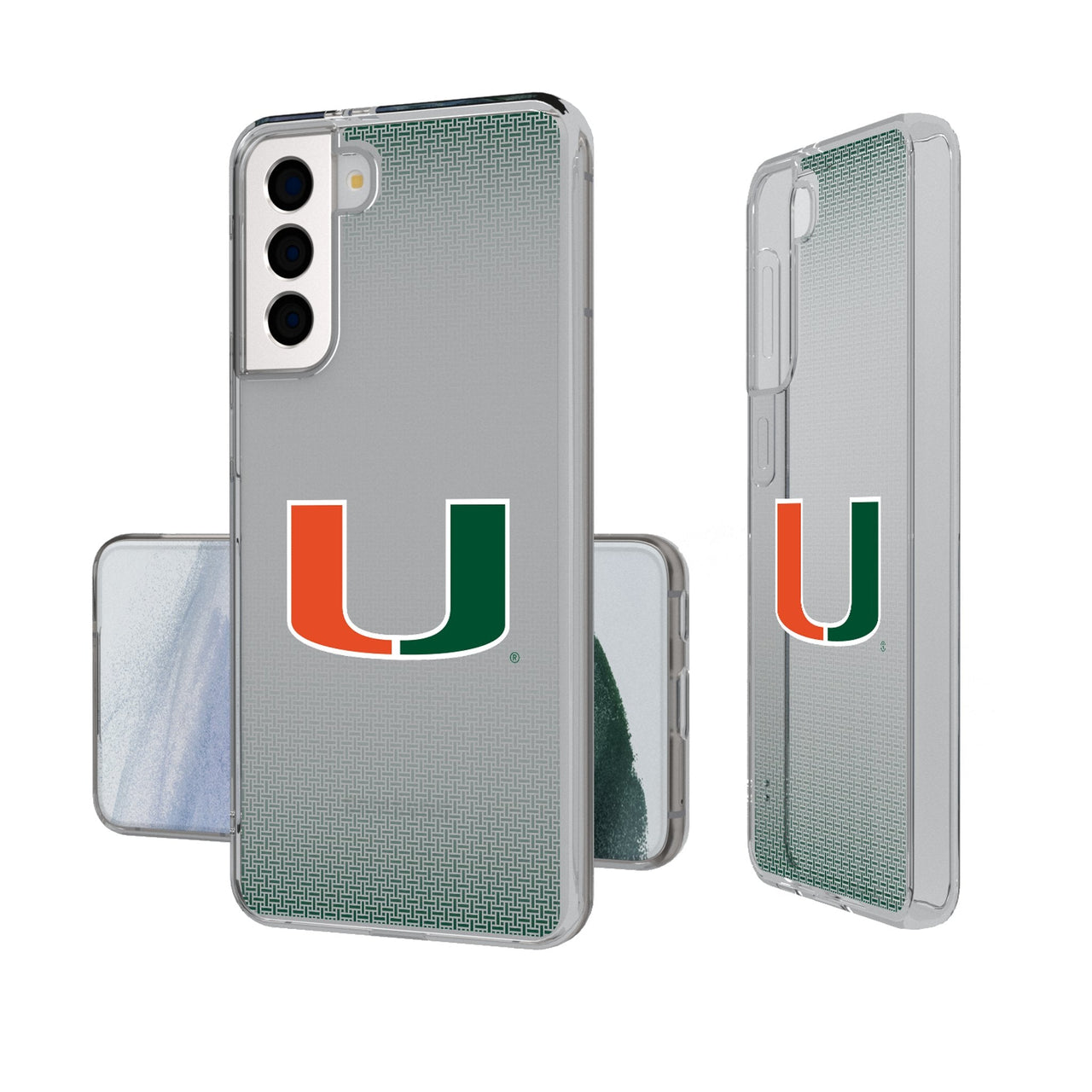 University of Miami Hurricanes Linen Clear Phone Case-0