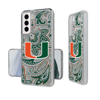 Thumbnail for University of Miami Hurricanes Paisley Clear Phone Case-0