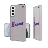 Thumbnail for Atlanta Braves Home 2012 - Cooperstown Collection Pinstripe Clear Phone Case-0