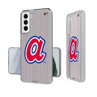 Thumbnail for Atlanta Braves 1972-1980 - Cooperstown Collection Pinstripe Clear Phone Case-0