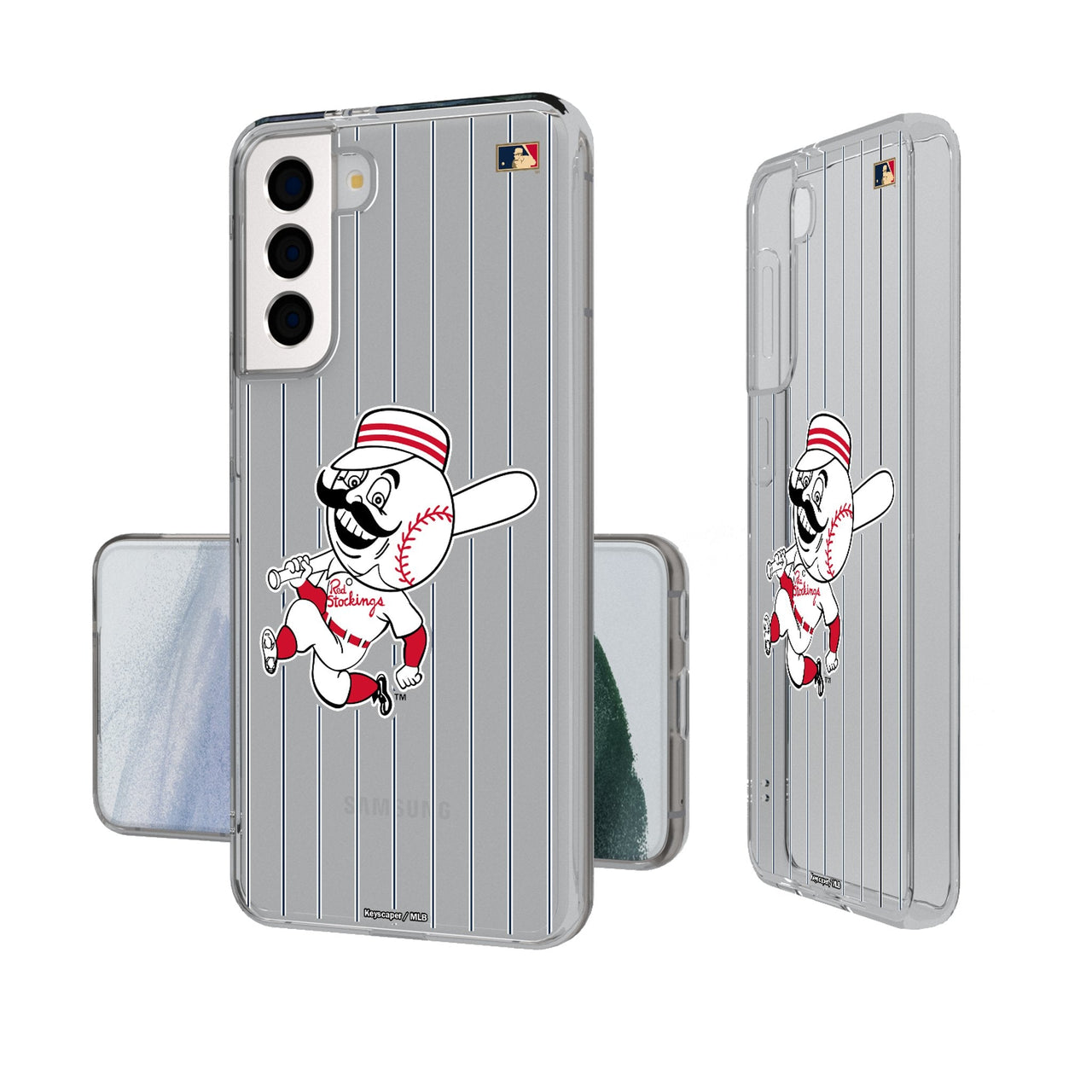 Cincinnati Reds 1953-1967 - Cooperstown Collection Pinstripe Clear Phone Case-0