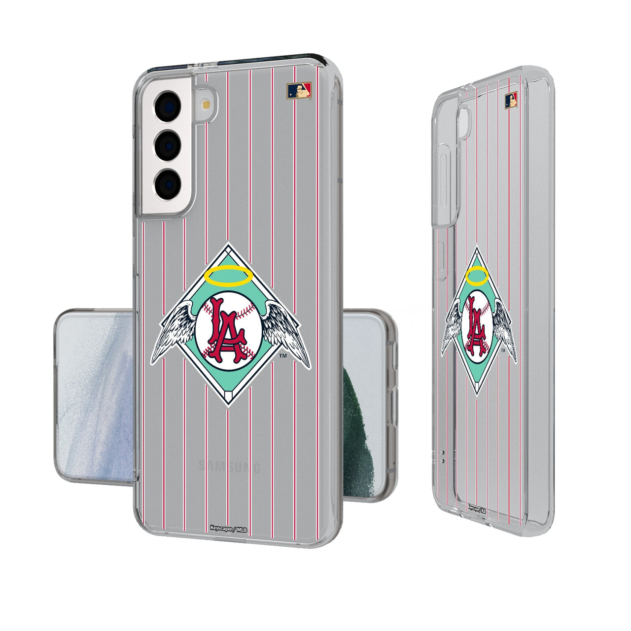 LA Angels 1961-1965 - Cooperstown Collection Pinstripe Clear Phone Case-0