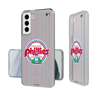 Thumbnail for Philadelphia Phillies 1984-1991 - Cooperstown Collection Pinstripe Clear Phone Case-0