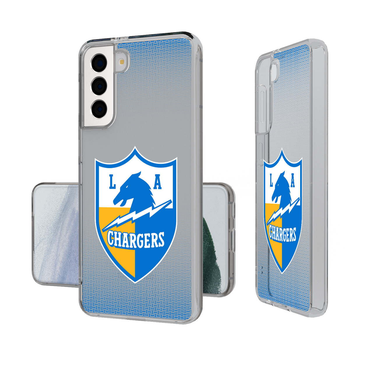 Los Angeles Chargers Historic Collection Linen Clear Phone Case-1