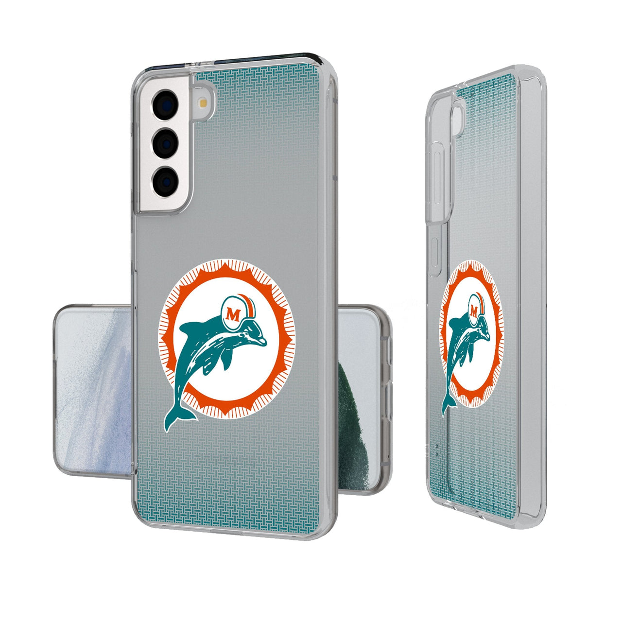 Miami Dolphins 1966-1973 Historic Collection Linen Clear Phone Case-0