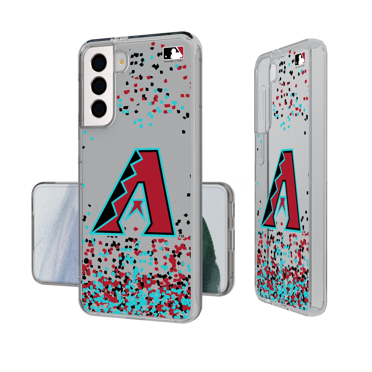 Arizona Diamondbacks Confetti Clear Phone Case-0