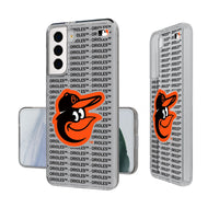 Thumbnail for Baltimore Orioles Text Backdrop Clear Phone Case-0