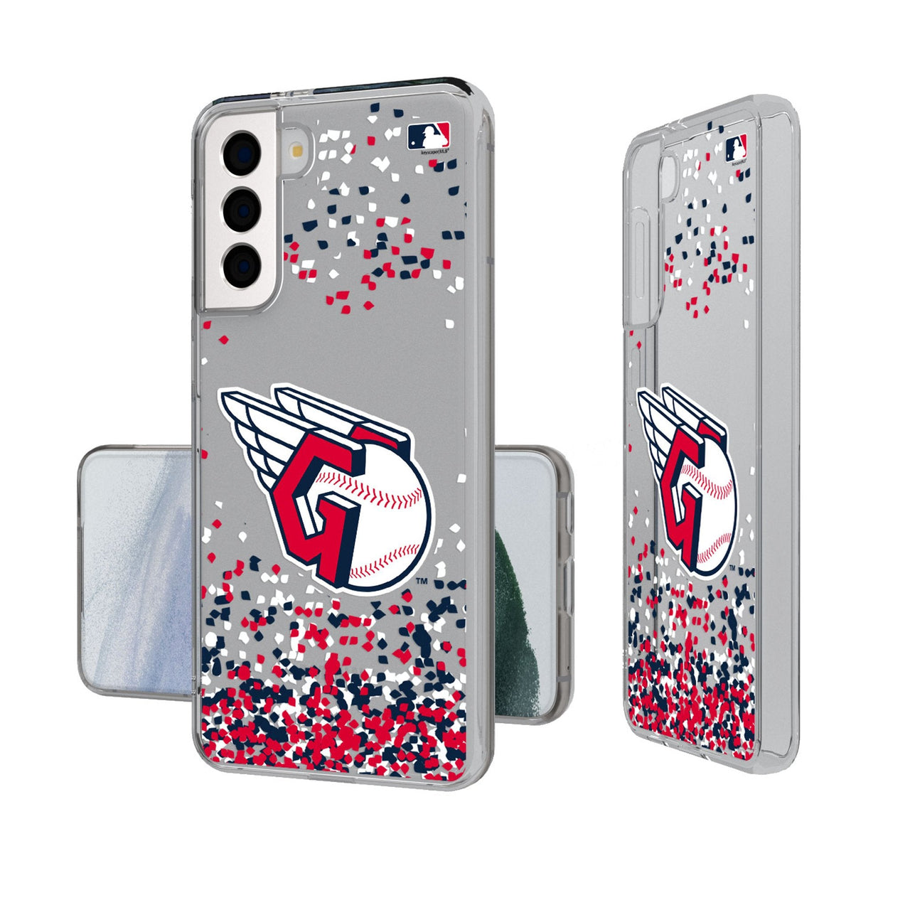 Cleveland Guardians Confetti Clear Phone Case-0