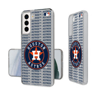 Thumbnail for Houston Astros Text Backdrop Clear Phone Case-0