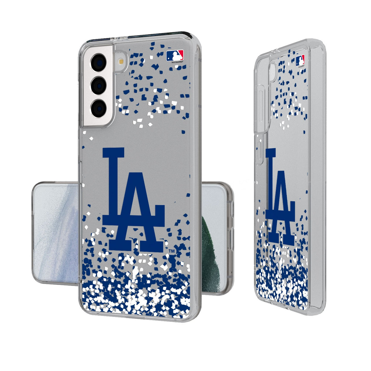 LA Dodgers Confetti Clear Phone Case-0