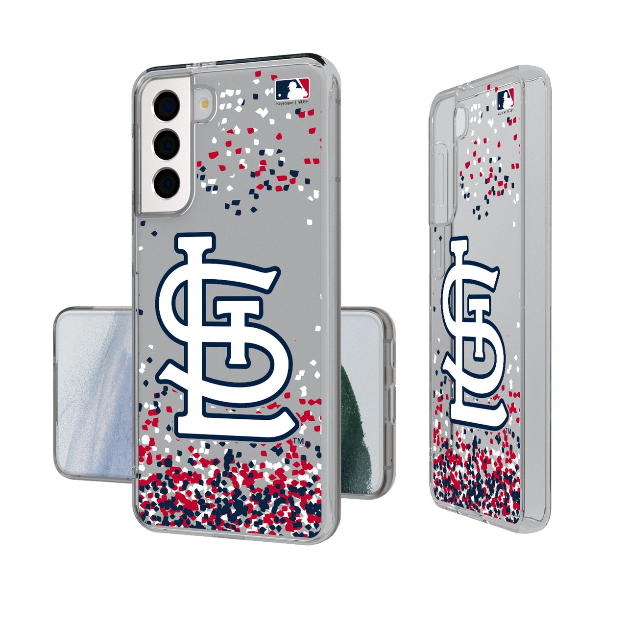 St Louis Cardinals Confetti Clear Phone Case-0