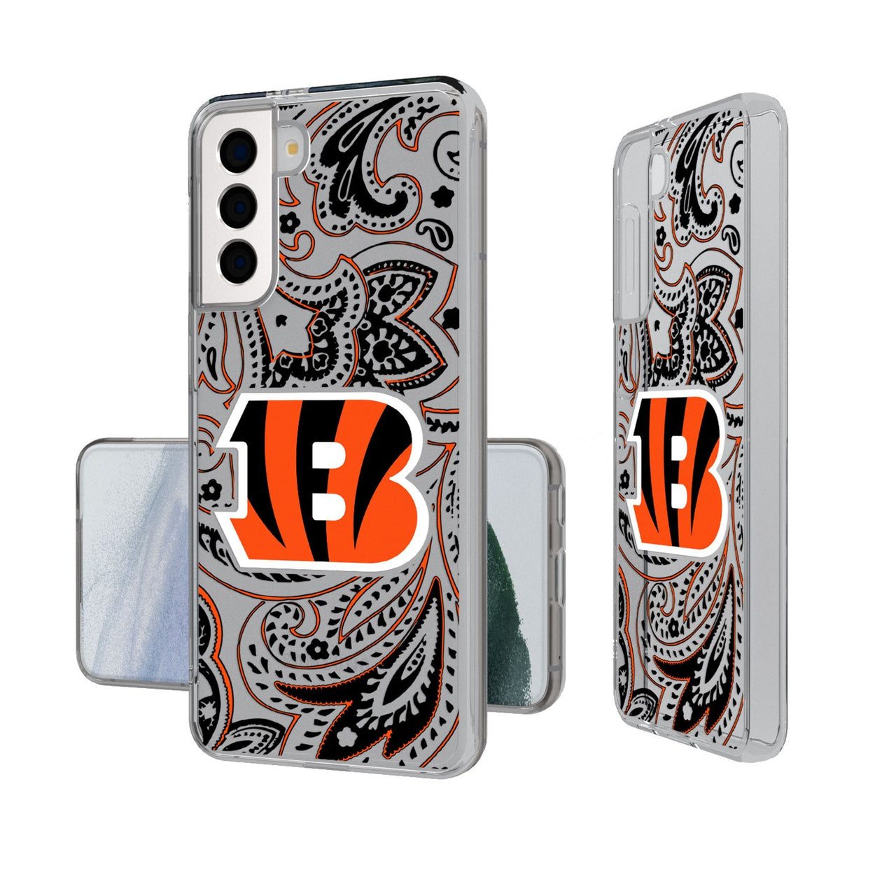 Cincinnati Bengals Paisley Clear Phone Case-0